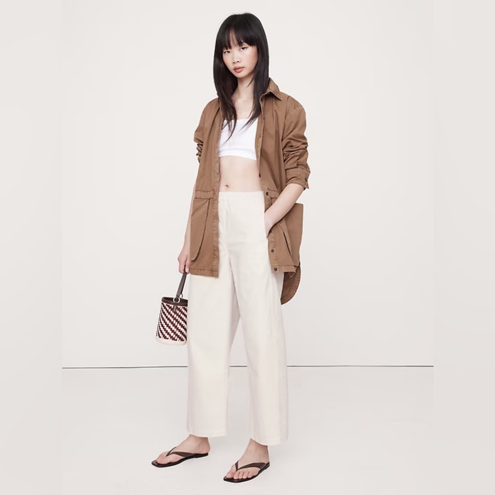 NWT! Banana Republic Mid-Rise Relaxed Painter Pull-On Pant - XXS